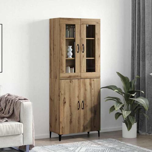 vidaXL Highboard 2 pcs artisanaal eikenkleurig 69,5 x 34 x, Huis en Inrichting, Kasten | Buffetkasten, Nieuw, Minder dan 50 cm