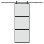 vidaXL Schuifdeur met beslag 76x205 cm gehard glas en, Doe-het-zelf en Verbouw, Deuren en Horren, Verzenden, Nieuw