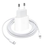 iPhone USB-C Oplader 20W + Lightning Kabel 1M Kunststof, Ophalen of Verzenden, Nieuw