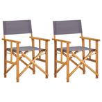 vidaXL Regisseursstoelen 2 st massief acaciahout, Verzenden, Nieuw, Hout