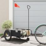 vidaXL Fietstrailer oxford stof en ijzer zwart, Verzenden, Nieuw