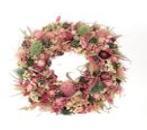 Krans Droogbloemen Fleuri Pink/Green 40cm krans droogbloemen, Huis en Inrichting, Ophalen of Verzenden, Nieuw