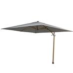 Siesta premium zweefparasol 300x300 cm houtlook charcoal 4, Tuin en Terras, Parasols, Ophalen of Verzenden, Nieuw