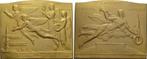Bronze-plakette 1935 Ausstellungen Weltausstellung, Postzegels en Munten, Penningen en Medailles, Verzenden