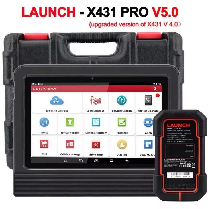 Launch X431 V5.0 Pro Auto Diagnose Uitleesapparatuur OBD2 BT, Auto diversen, Autogereedschap, Nieuw, Ophalen of Verzenden