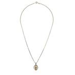 Ketting met hanger - 18 karaat Witgoud, Geel goud - 0.05ct.