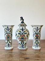 De Porceleyne Fles, Delft - Vaas (3) - Aardewerk - Driedelig, Antiek en Kunst
