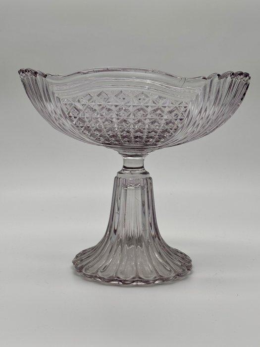 Val Saint Lambert - Kom op een voet - Lutèce - Mangaan, Antiek en Kunst, Antiek | Glas en Kristal