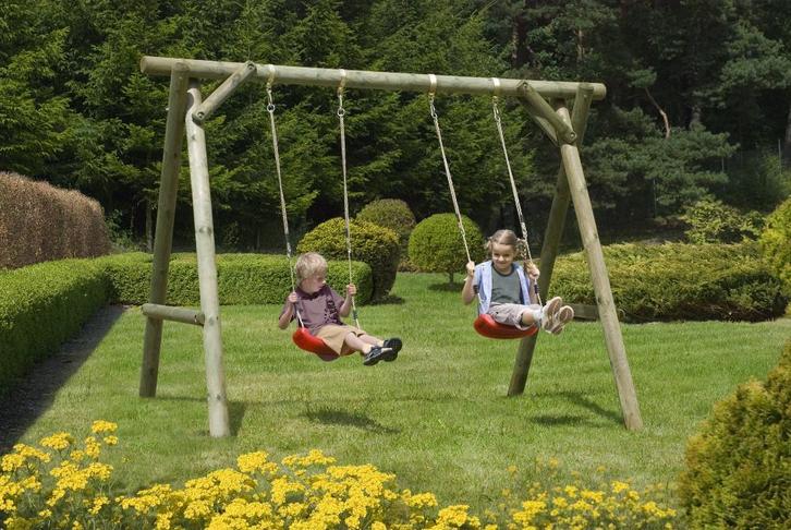 Houten Schommel Classic Twee persoons, Kinderen en Baby's, Speelgoed | Buiten | Speeltoestellen, Nieuw, Ophalen of Verzenden