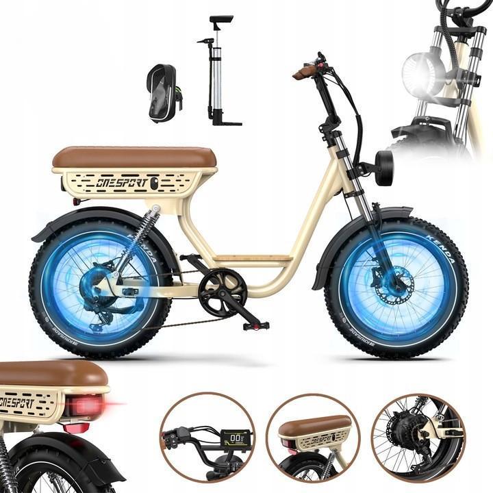 Fatbike | Onesport W77 | APP | 80 - 90 km | hydraulisch rem, Fietsen en Brommers, Elektrische fietsen, Nieuw, Ophalen