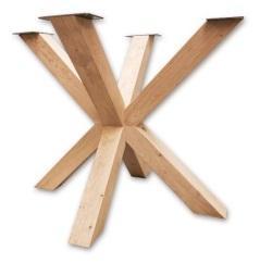 Matrix Kruispoot Hout 80x80x72cm Tafelpoot - Onderstel, Huis en Inrichting, Tafels | Eettafels, Nieuw, Ophalen of Verzenden