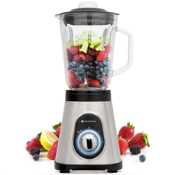 KitchenBrothers Smoothie Blender  1.5 Liter  Glazen Kan  ..., Huis en Inrichting, Keuken | Keukenbenodigdheden, Verzenden