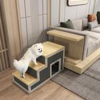 TRUUSK 2-in-1 Hondentrap Kattentrap Met Hol - 3 Treden - Hou, Dieren en Toebehoren, Konijnen