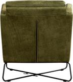 Olijfgroene leren moderne design fauteuil - Kenia Leer Olive, Huis en Inrichting, Fauteuils, Nieuw, Ophalen of Verzenden, 50 tot 75 cm