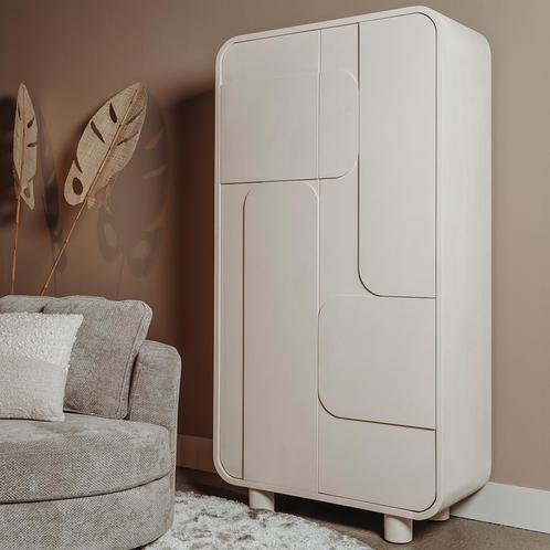 *WOONWINKEL* Tower Living Alviano Beige Wandkast Organisch 1, Huis en Inrichting, Kasten | Wandmeubels, Nieuw, Verzenden