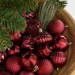 Kerstballen Set - 60 Stuks - Ø7 cm - Onbreekbaar - Donkerroo, Diversen, Kerst, Verzenden, Nieuw