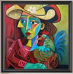 Tolomelli Cesare - Donna con gallo, Antiek en Kunst