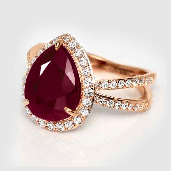 Zonder Minimumprijs - Ring - 14 karaat Roségoud, 3,85 ct, Sieraden, Tassen en Uiterlijk, Ringen