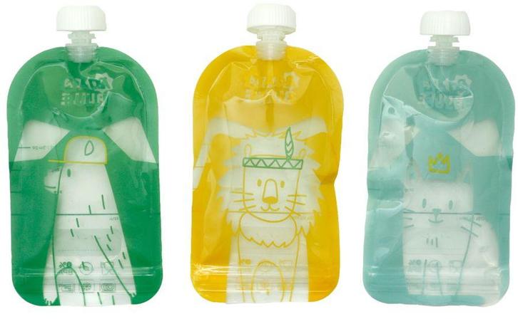 Badabulle 15 Stuks Herbruikbare Knijpzakjes, Kinderen en Baby's, Babyvoeding en Toebehoren, Nieuw, Verzenden