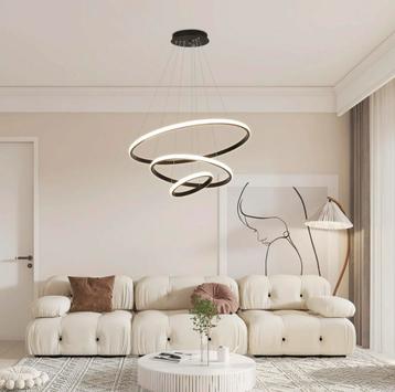 3-Ring Hanglamp Modern – Dimbare Ronde Luxe Plafondlamp LED beschikbaar voor biedingen