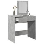vidaXL Kaptafel met spiegel 73x46,5x120 cm betongrijs, Huis en Inrichting, Tafels | Kaptafels, Verzenden, Nieuw