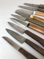 Keukenmes - Staal, Hout - Japan - Set van 9 messen, Antiek en Kunst