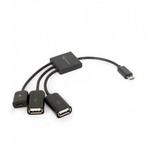 Micro USB hub | Gembird (2 x USB, 1 x Micro USB), Verzenden, Nieuw