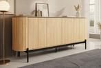 Meubella | Dressoir eiken 200cm | Kast 4 deuren, Huis en Inrichting, Kasten | Dressoirs, Verzenden, Nieuw, 200 cm of meer, Modern