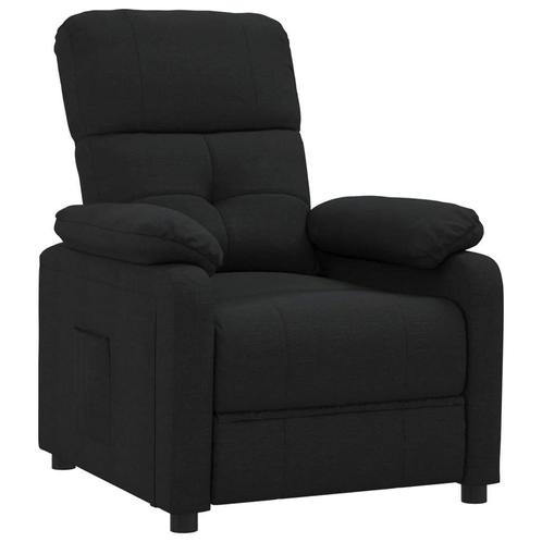 Verstelbare Fauteuil Stof Zwart - OP = OP, Sla Nu Toe!, Huis en Inrichting, Fauteuils, 50 tot 75 cm, 75 tot 100 cm, Nieuw, Ophalen of Verzenden