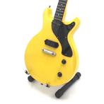 Miniatuur Gibson Les Paul Junior gitaar met gratis standaard, Ophalen of Verzenden, Nieuw, Pop, Beeldje of Miniatuur