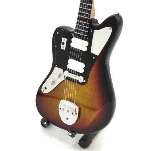 Miniatuur Fender Jaguar gitaar met gratis standaard, Verzamelen, Muziek, Artiesten en Beroemdheden, Pop, Beeldje of Miniatuur