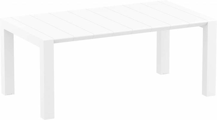Tuintafel - Vegas Medium - Wit - Uitschuifbaar 180/220 cm, Tuin en Terras, Tuintafels, Verzenden