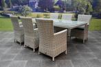 Capri Menorca dining tuinset 220x100xH75 cm 7-delig, Tuin en Terras, Ophalen of Verzenden, Nieuw, Wicker