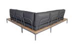 Hoek Loungeset Colombus Acacia Aluminium Antraciet The, Tuin en Terras, Tuinbanken, Verzenden, Nieuw
