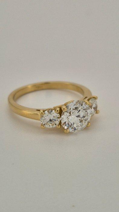 Zonder Minimumprijs - Ring - 14 karaat Geel goud - 3.15ct., Sieraden, Tassen en Uiterlijk, Ringen