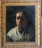 Italiaanse school (XIX) - Ritratto di contadina abruzzese, Antiek en Kunst
