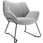 Fauteuil Kjeld bouclé, gestoffeerd, 120kg draagkracht - lich, Verzenden, Nieuw