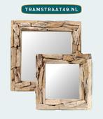 Spiegel drijfhout / driftwood / sprokkelhout - wandspiegels, Huis en Inrichting, Woonaccessoires | Spiegels, Ophalen of Verzenden