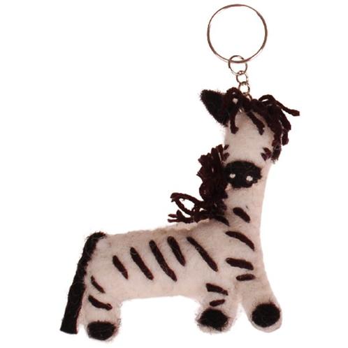 Tashanger / Sleutelhanger Zebra Vilt - 9x7cm NIEUW, Verzamelen, Sleutelhangers, Nieuw, Ophalen of Verzenden