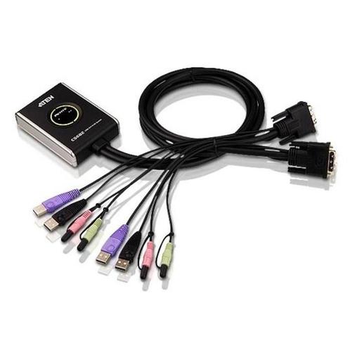 Aten CS682 DVI-D Single Link + USB + Audio KVM, Audio, Tv en Foto, Overige Audio, Tv en Foto, Ophalen of Verzenden