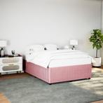 vidaXL Bedframe fluweel roze 140x200 cm, Huis en Inrichting, Slaapkamer | Bedden, Verzenden, 140 cm, 200 cm, Stof