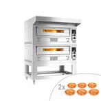 GGM Gastro | Pizzaoven op gas - 6+6x 33cm - Handmatig - |, Verzenden