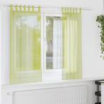 vidaXL Gordijnen voile met lipje Top 2 st Appelgroen, Huis en Inrichting, Stoffering | Gordijnen en Lamellen, Verzenden, Nieuw
