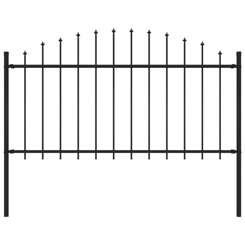 Tuinhek Staal Zwart 1.7m - Retourdeal - 35% Korting!, Tuin en Terras, Tuinhekken en Hekwerk, Nieuw, IJzer, Tuinhek, Ophalen of Verzenden