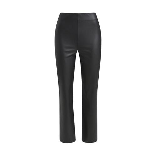 Milano Italy • zwarte faux leather pantalon • 36, Kleding | Dames, Broeken en Pantalons, Zwart, Nieuw, Maat 36 (S), Verzenden