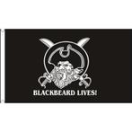 Zwarte piratenvlag Blackbeard - Vlaggen, Ophalen of Verzenden, Nieuw