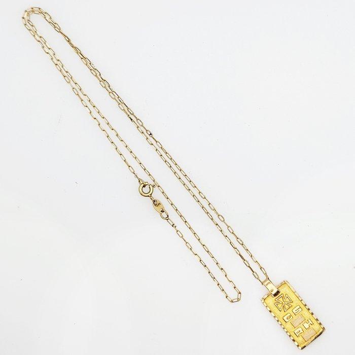 Ketting met hanger - 18 karaat Geel goud, Sieraden, Tassen en Uiterlijk, Antieke sieraden