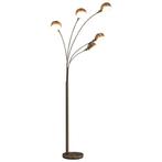 vidaXL Lamp staand 5xE14 200 cm zilverkleurig, Verzenden, Nieuw