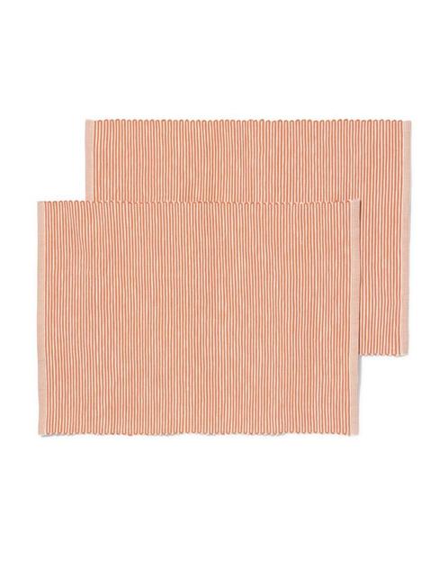 HEMA Placemats 35x45 ribbel - 2 stuks, Huis en Inrichting, Keuken | Keukenbenodigdheden, Nieuw, Verzenden