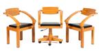 3 stoelen vintage Massimo Scolari (1943) for Giorgetti, Huis en Inrichting, Stoelen, Ophalen, Gebruikt, Overige kleuren, Hout